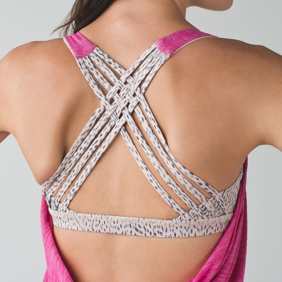 💫Lululemon Wild TankHeathered Jewelled Magenta / Dottie Dash White Black - Picture 5 of 10
